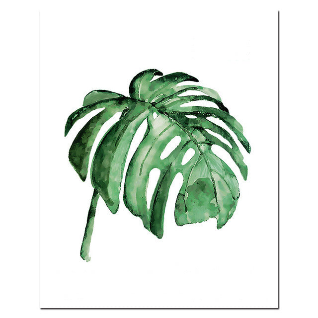 Home Decor Green Plant Canvas Painting