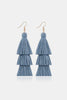 Triple-Layer Tassel Dangle Earrings