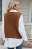 Cable-Knit V-Neck Sweater Vest