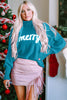 Merry Christmas Turtleneck Long Sleeve Sweater