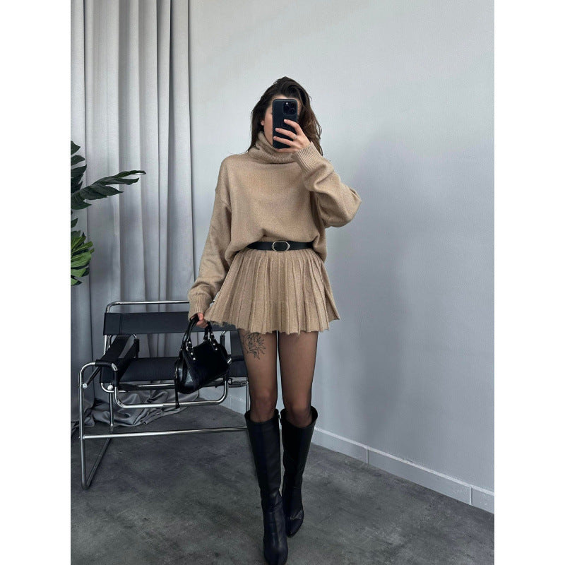 Women's All-matching Sweater Short Skirt Two-piece Suit