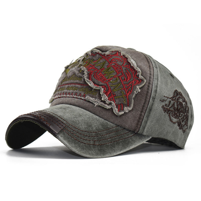 Distressed Cotton Washed Sun Visor Female Baseball Hat