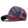 Distressed Cotton Washed Sun Visor Female Baseball Hat