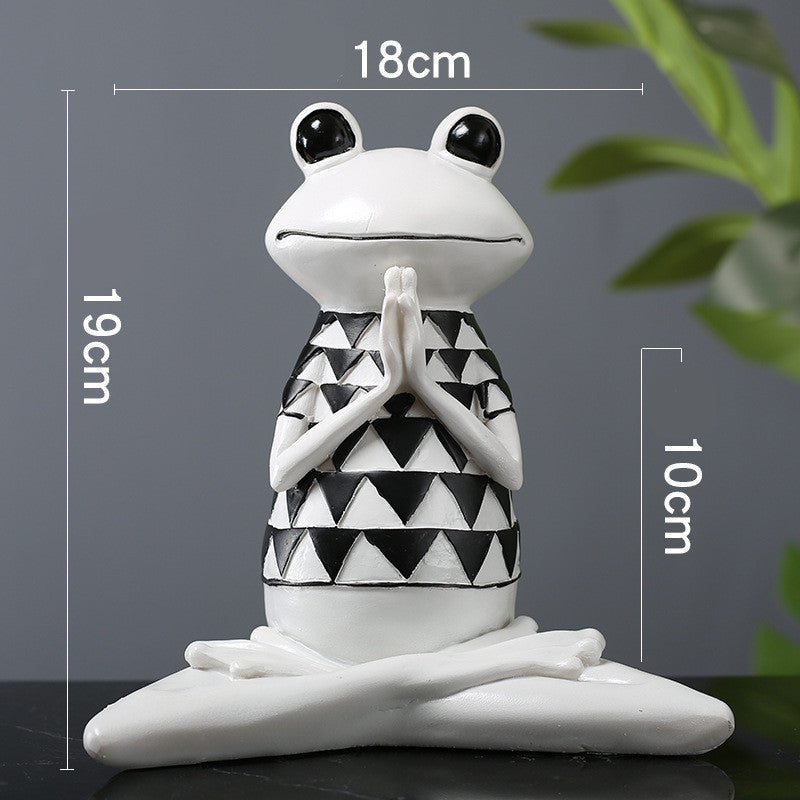 Frog Animal Small Decoration TV Cabinet Wine Cabinet Office Children's Room Home Soft Decoration Home Decor