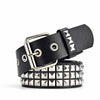 Men's Punk Belt Pyramid Rivet Belt Catch Beads