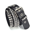 Men's Punk Belt Pyramid Rivet Belt Catch Beads