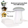 Mushroom LED Lamp USB Charger