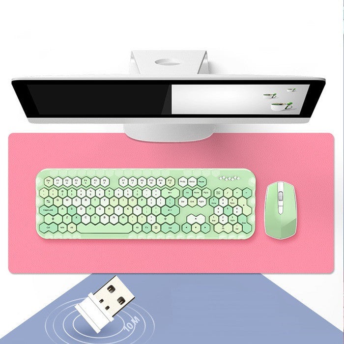 Girl Heart Wireless Keyboard And Mouse Set Mini Keyboard