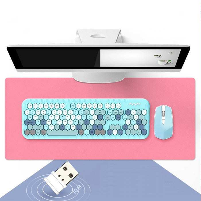 Girl Heart Wireless Keyboard And Mouse Set Mini Keyboard