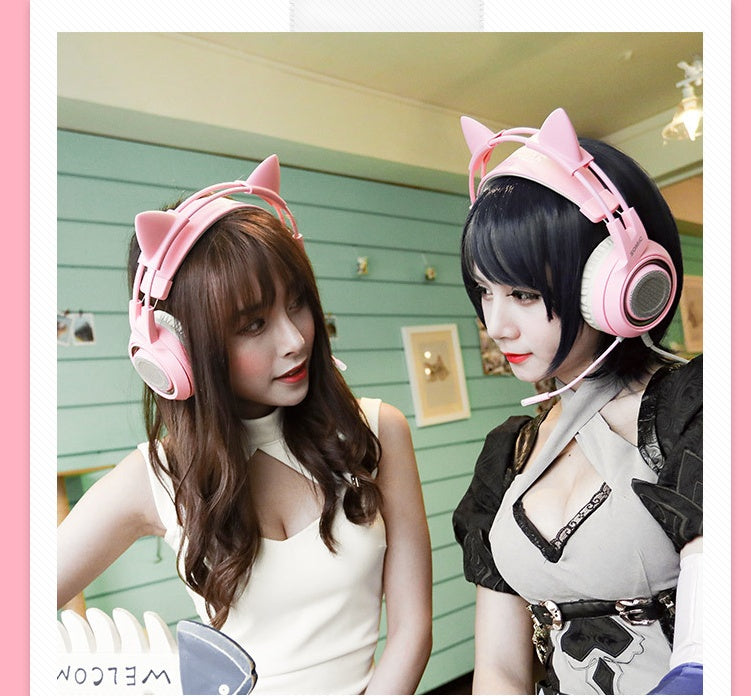 Cat Ear Virtual Surround Sound Gaming Headset