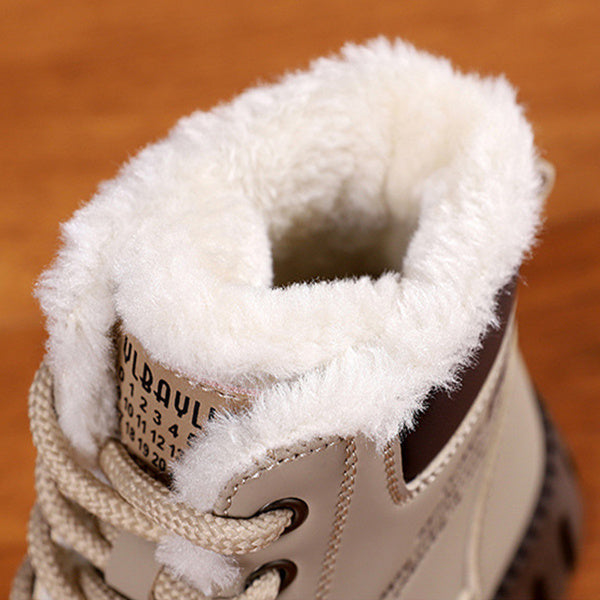 Lace-up Fleece Casual Snow Boots