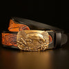 Fashion Temperament Eagle Head Automatic Buckle Men's Belt