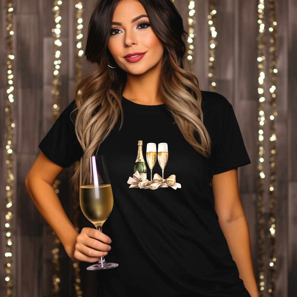 Cheers | Watercolor Champagne T-Shirt