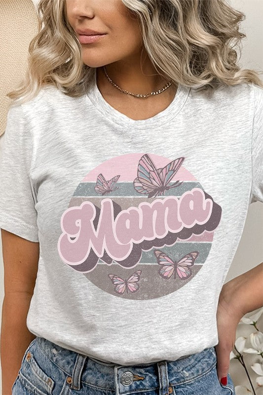 Mother's Day Mama Butterfly Circle Graphic Tee