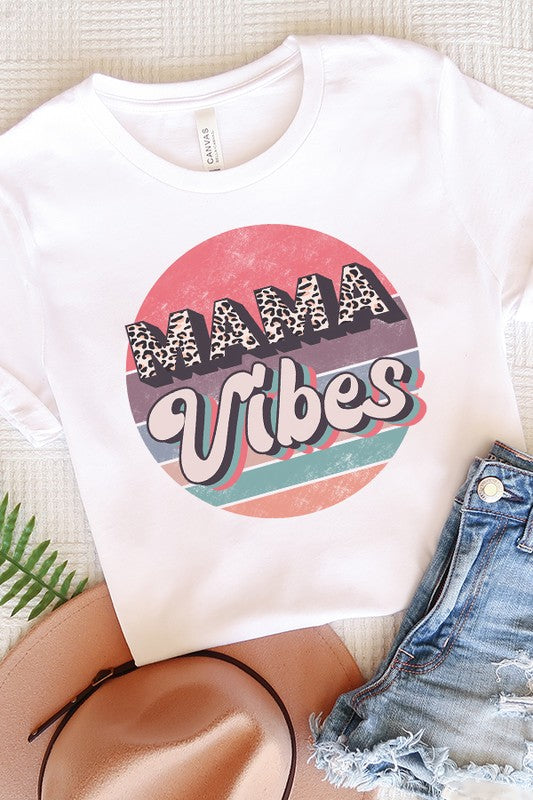 Mother's Day Mama Vibes Circle Graphic Tee