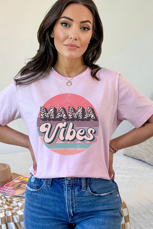 Mother's Day Mama Vibes Circle Graphic Tee