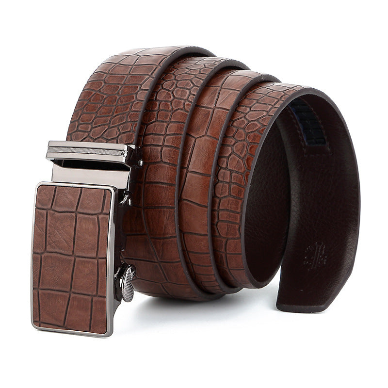 Men's Belt Korean Style Automatic Buckle