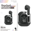 Mini Transparent Wireless Bluetooth Headset w Digital Display