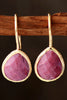 Handmade Natural Stone Teardrop Earrings