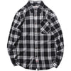 Washed Brushed Plaid Long Sleeve Shirt