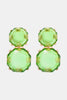 Geometrical Shape Zinc Alloy Frame Dangle Earrings