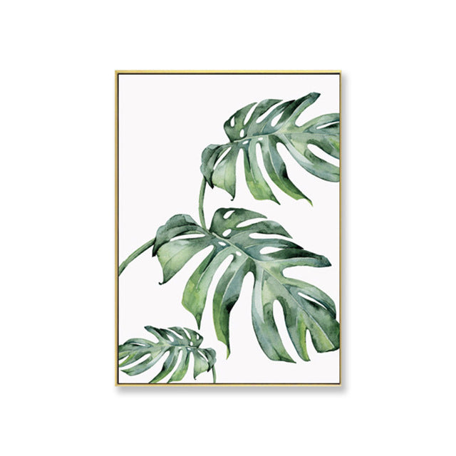 Home Decor Green Plant Canvas Painting