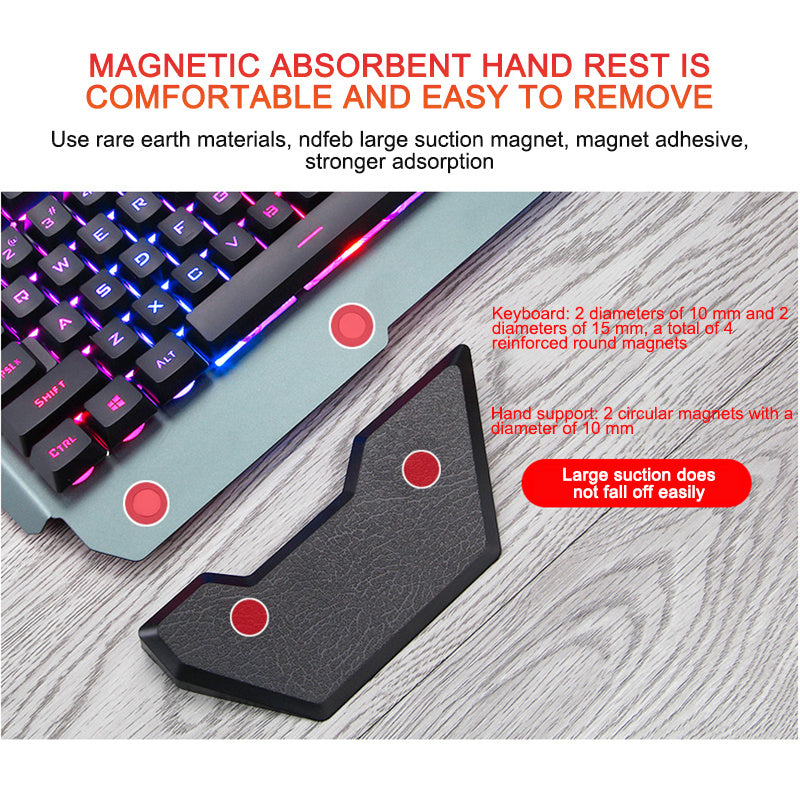 Phone Holder Gaming Keyboard with RGB Backlight