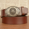 Men's Personality Belt Real Cowhide Ethnic Style Faucet Automatic