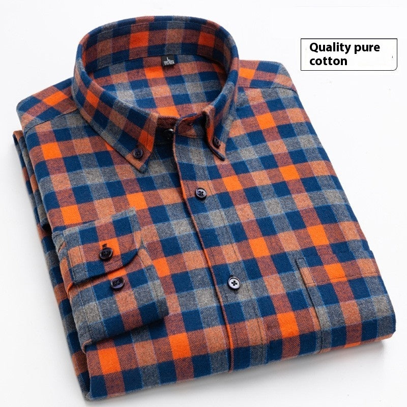 Brushed Plaid Long-sleeve