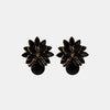 Flower Shape Glass Stone Stud Earrings