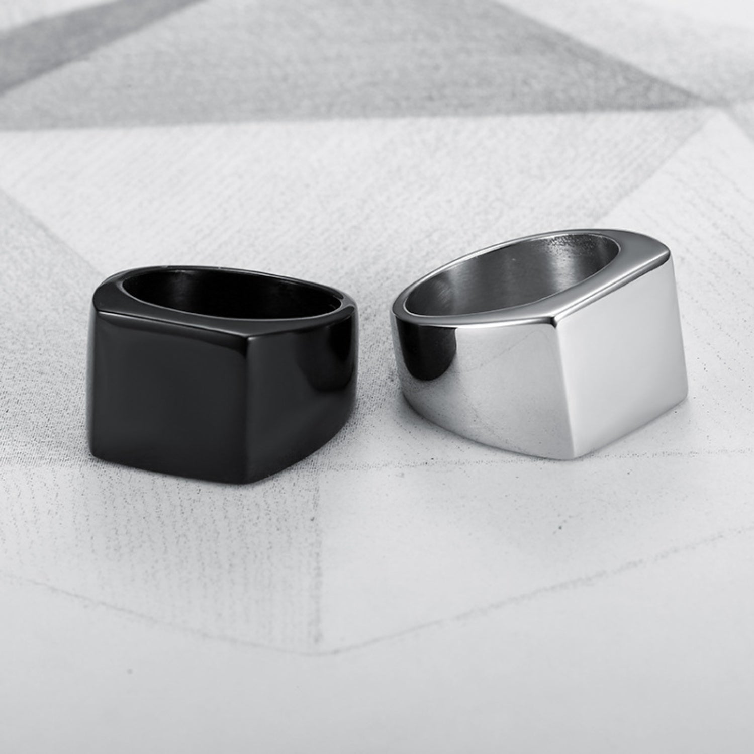 Square Titanium Steel Ring