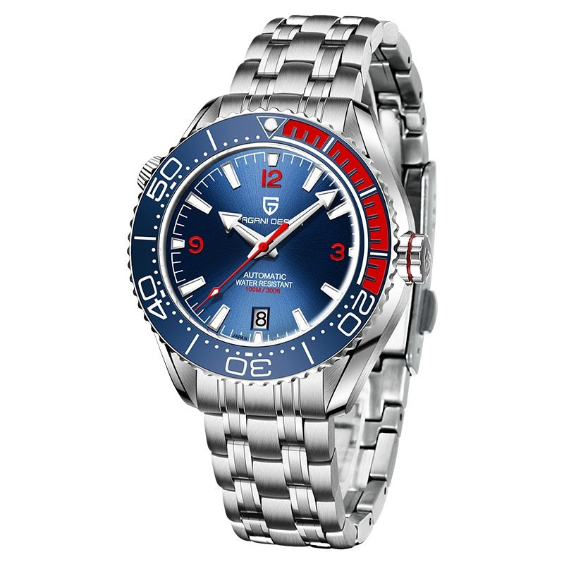 Fashion Rotatable Digital Watch Bezel Luminous Men's Mechanical Watch