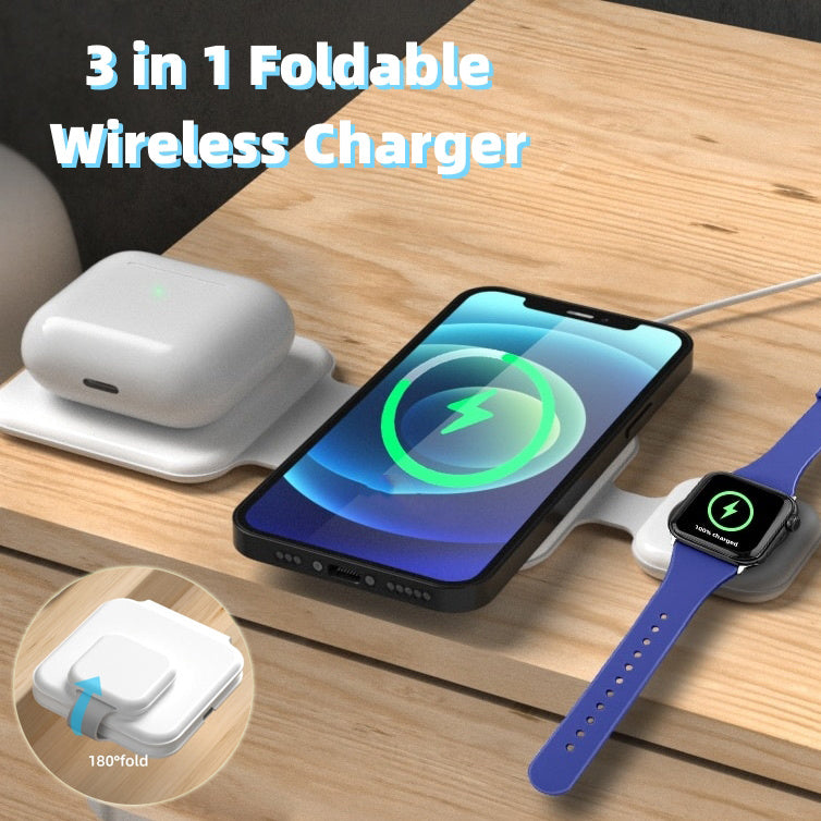 Foldable Wireless Charging Station Multi-device