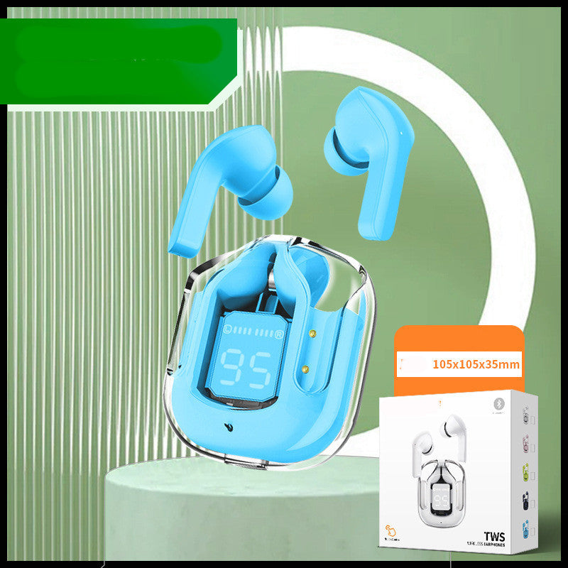 Mini Transparent Wireless Bluetooth Headset w Digital Display