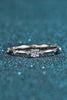 Moissanite 925 Sterling Silver Rhodium-Plated Ring