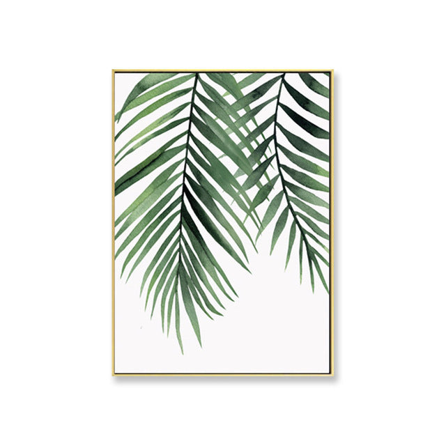 Home Decor Green Plant Canvas Painting