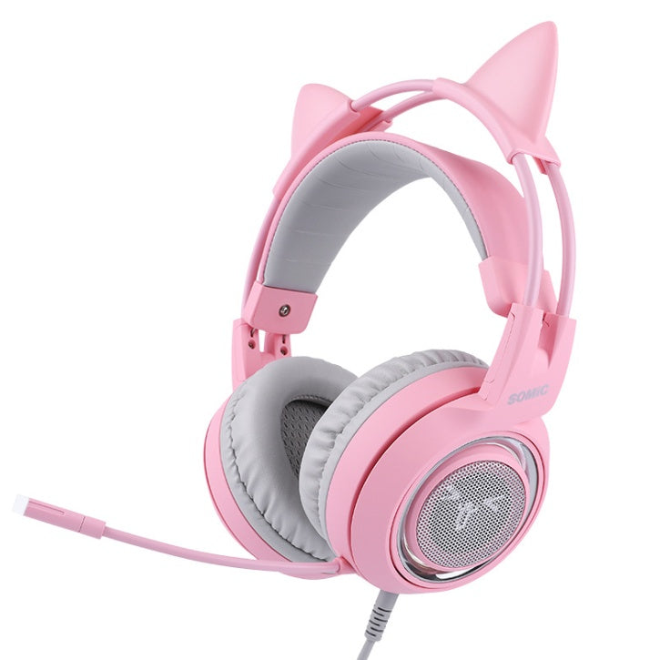 Cat Ear Virtual Surround Sound Gaming Headset