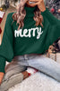 Merry Christmas Turtleneck Long Sleeve Sweater