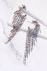 Fringed Rhinestone Zinc Alloy Dangle Earrings