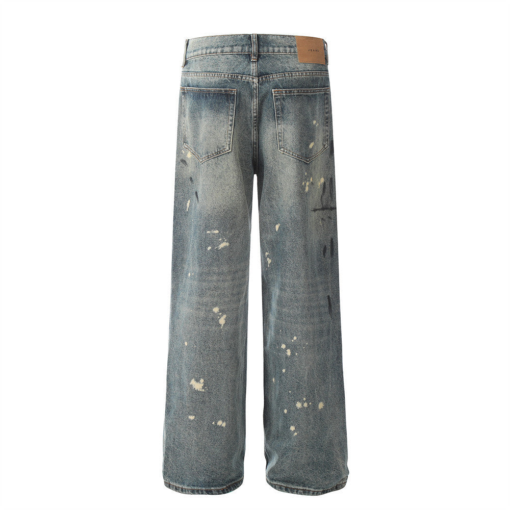 Men's Tie-dyed Splash-ink Jeans