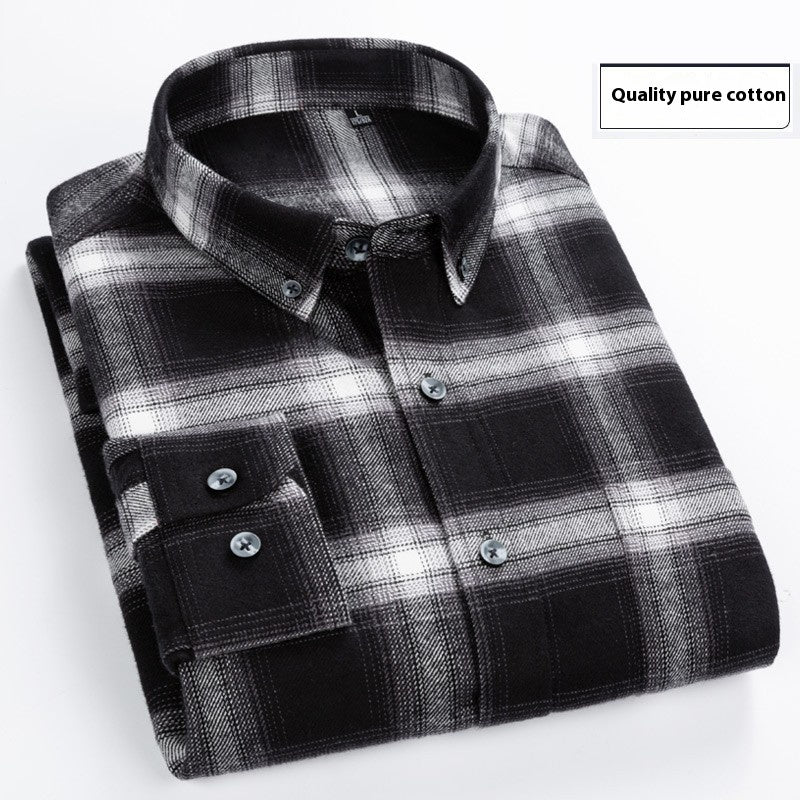 Brushed Plaid Long-sleeve