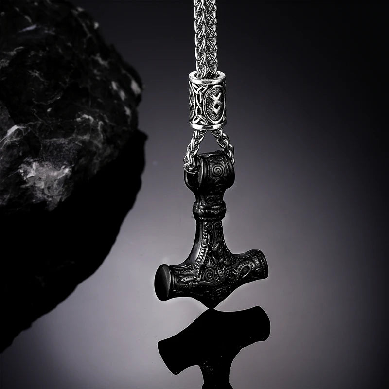 Thor's Hammer Necklace Anchor Pendant