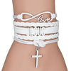 Embrace the Divine: Multilayer Jesus Loves Letter Leather Bracelet - A Testament to Faith and Fashion