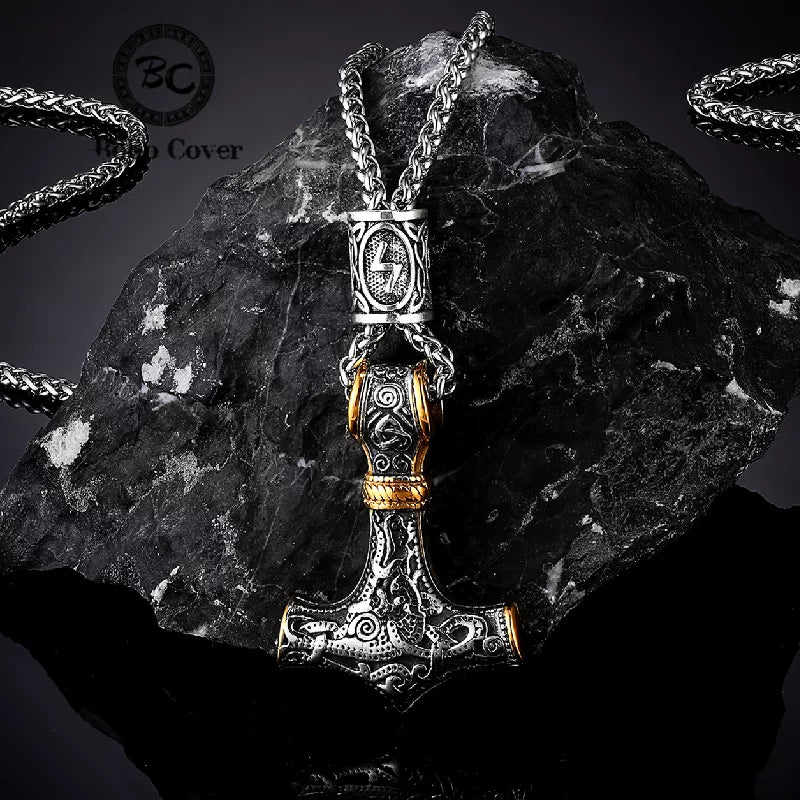 Thor's Hammer Necklace Anchor Pendant