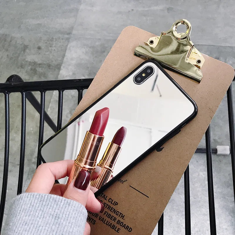 🌟 Elevate Your Style with the Black Edge Mirror Phone Case for iPhone 15!