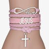 Embrace the Divine: Multilayer Jesus Loves Letter Leather Bracelet - A Testament to Faith and Fashion