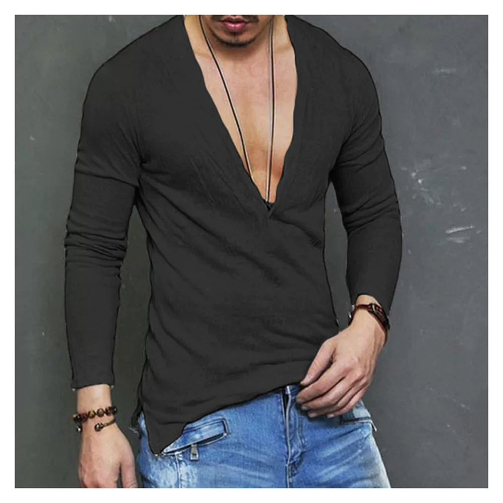 Casual Slim Fit Long-Sleeved T-shirt