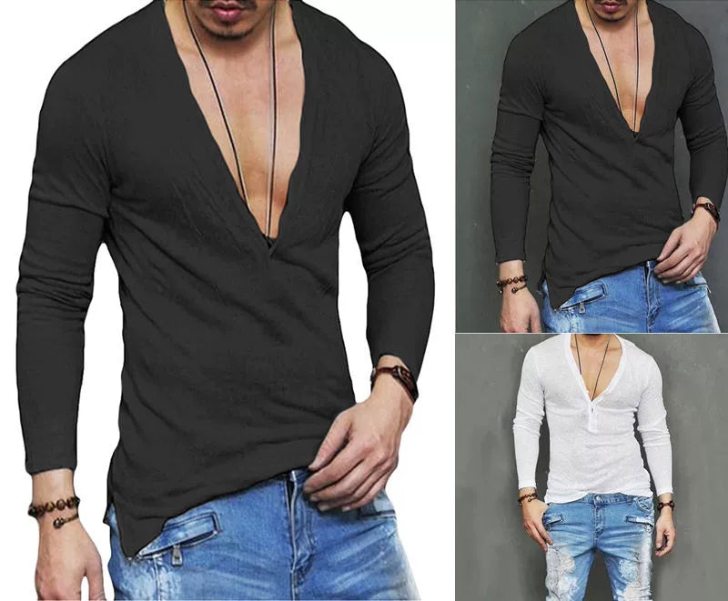 Casual Slim Fit Long-Sleeved T-shirt