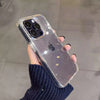 Dazzle On-The-Go: Chic Transparent Glitter Phone Case for iPhone