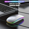 Wireless Mouse Gaming Mouse Backlight USB Compatible RGB Rechargeable Mice Silent Backlit Ergonomic Gaming Mouse for Laptop PC